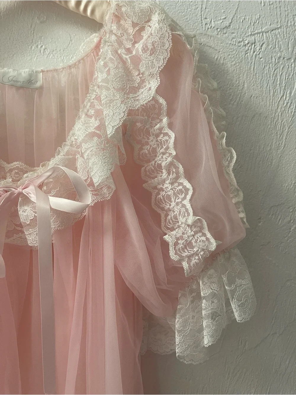 Vintage Lace Peignoir & Nightgown lace Inner Most Sears, maybe 1960s or 1970s. - Picture 3 of 12